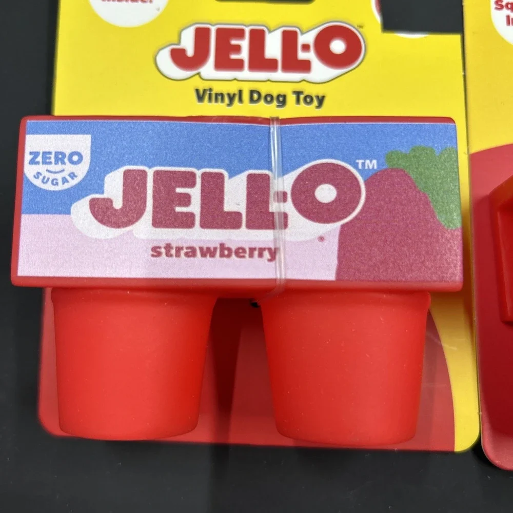 Lot Of 2 Jello Vinyl Dog Toys With‎ Squeakers